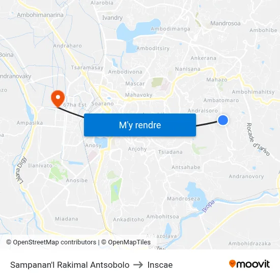 Sampanan'I Rakimal Antsobolo to Inscae map