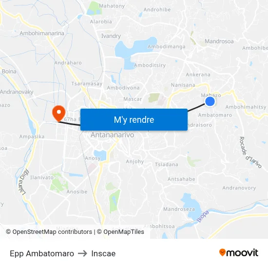 Epp Ambatomaro to Inscae map