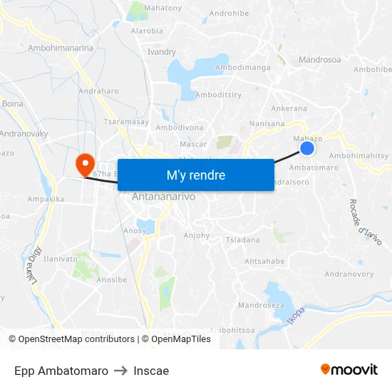 Epp Ambatomaro to Inscae map