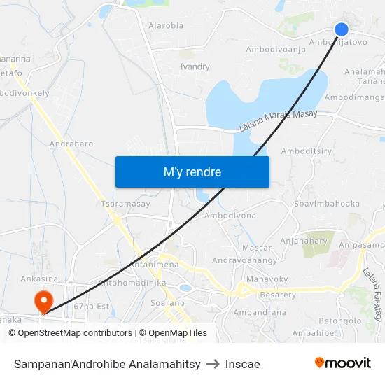 Sampanan'Androhibe Analamahitsy to Inscae map