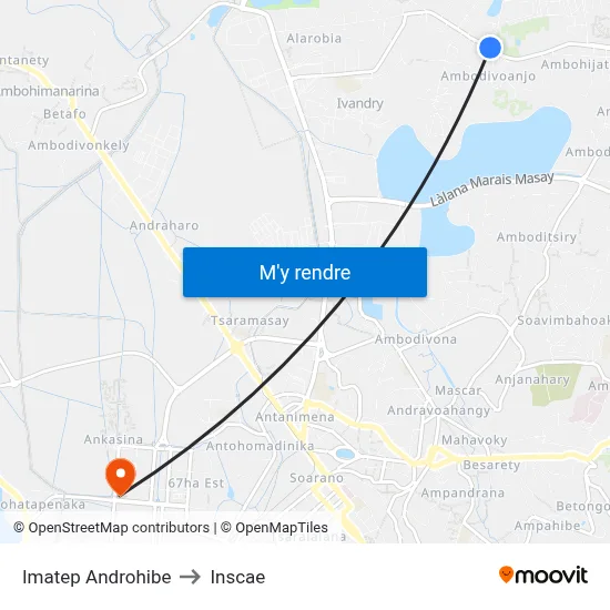 Imatep Androhibe to Inscae map