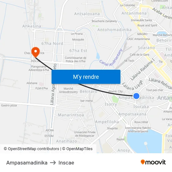 Ampasamadinika to Inscae map