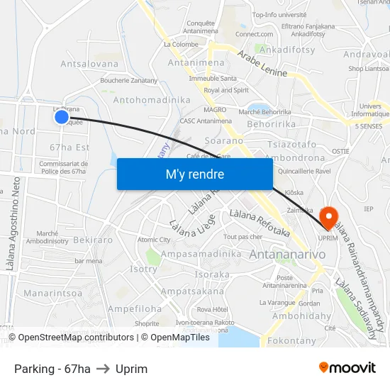 Parking - 67ha to Uprim map