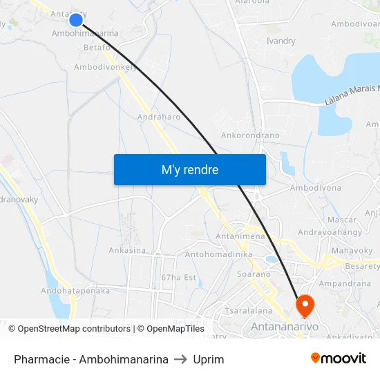 Pharmacie - Ambohimanarina to Uprim map