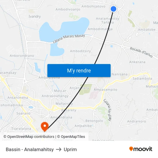 Bassin - Analamahitsy to Uprim map