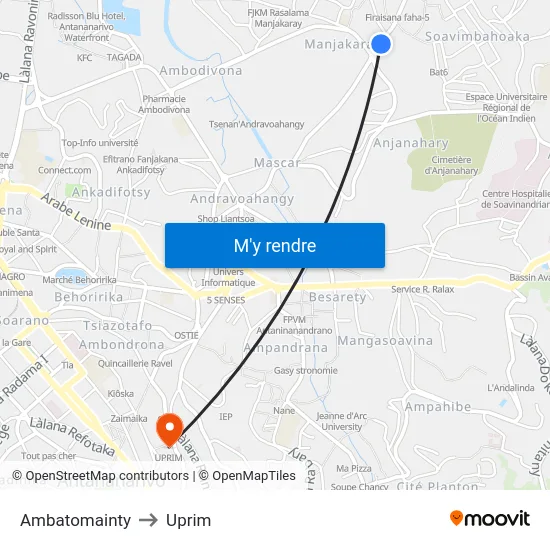 Ambatomainty to Uprim map