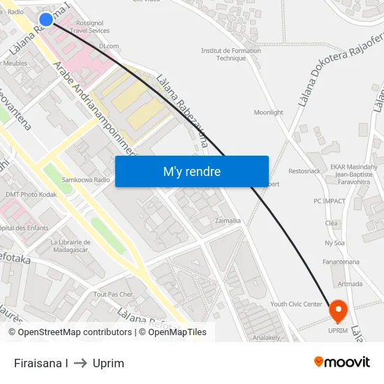 Firaisana I to Uprim map