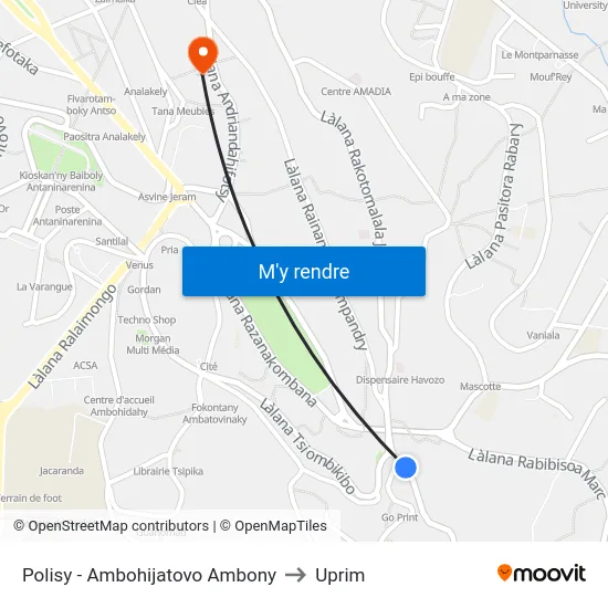 Polisy - Ambohijatovo Ambony to Uprim map