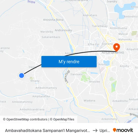 Ambavahaditokana Sampanan'I Mangarivotra to Uprim map