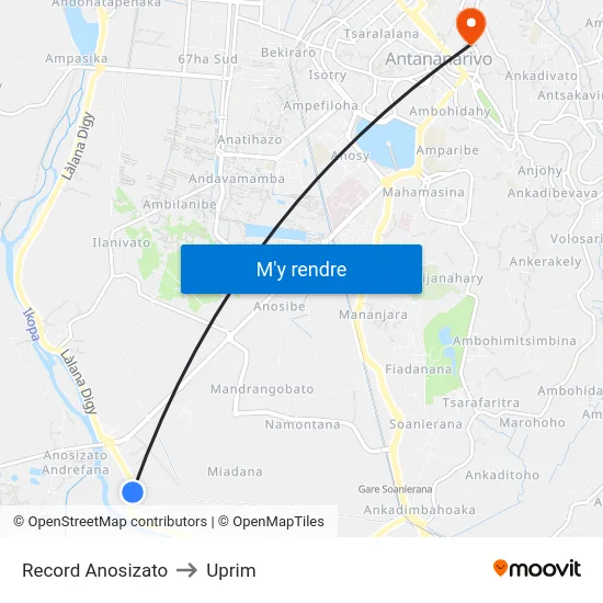 Record Anosizato to Uprim map
