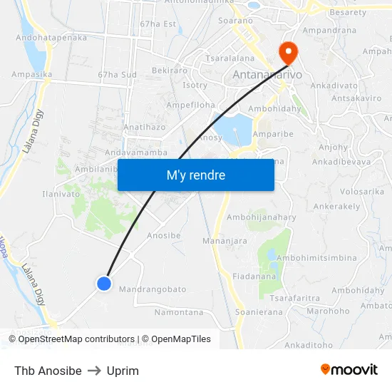 Thb Anosibe to Uprim map