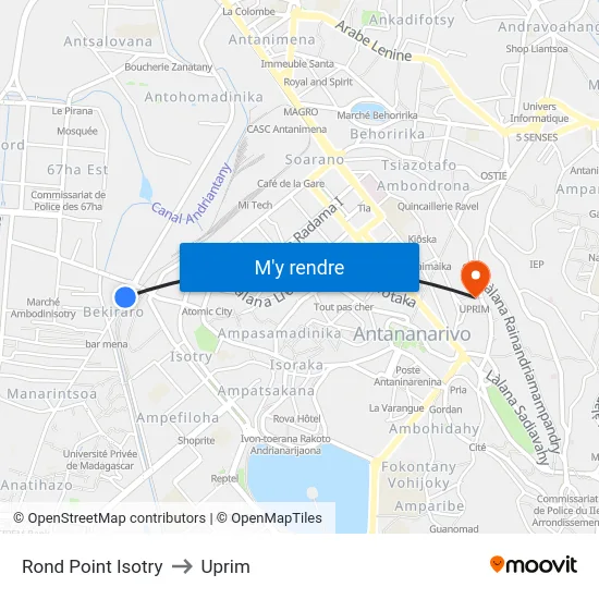 Rond Point Isotry to Uprim map