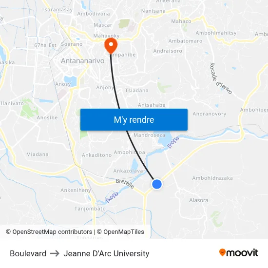 Boulevard to Jeanne D'Arc University map