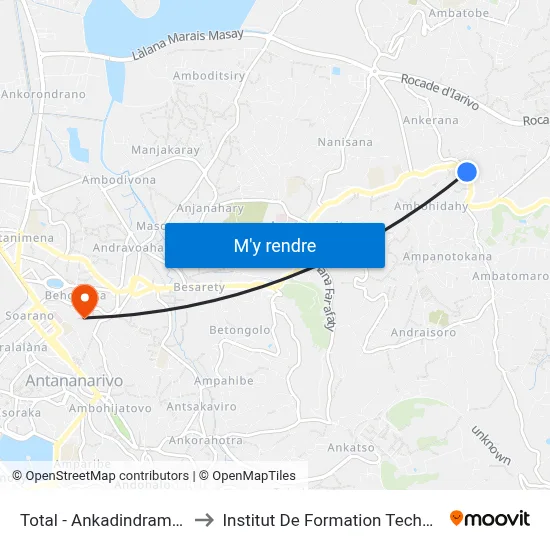 Total - Ankadindramamy to Institut De Formation Technique map