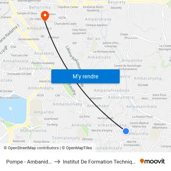 Pompe - Ambanidia to Institut De Formation Technique map