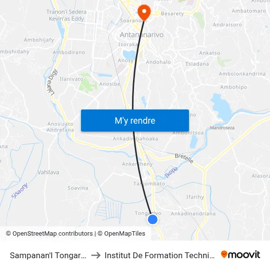 Sampanan'I Tongarivo to Institut De Formation Technique map