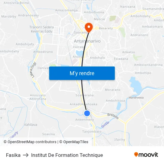 Fasika to Institut De Formation Technique map