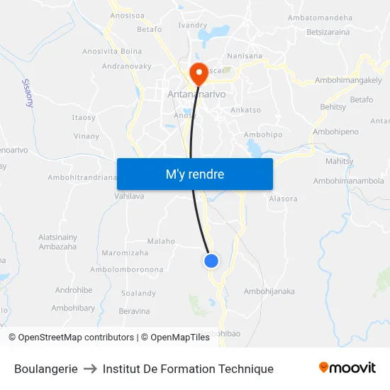 Boulangerie to Institut De Formation Technique map