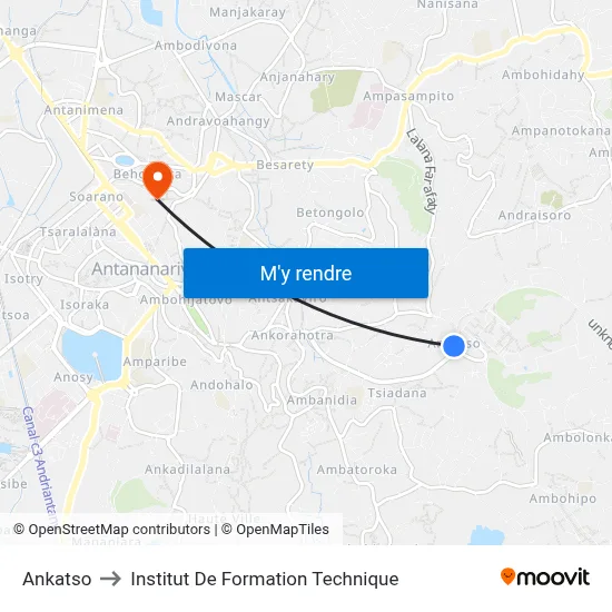 Ankatso to Institut De Formation Technique map