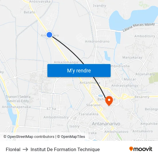 Floréal to Institut De Formation Technique map