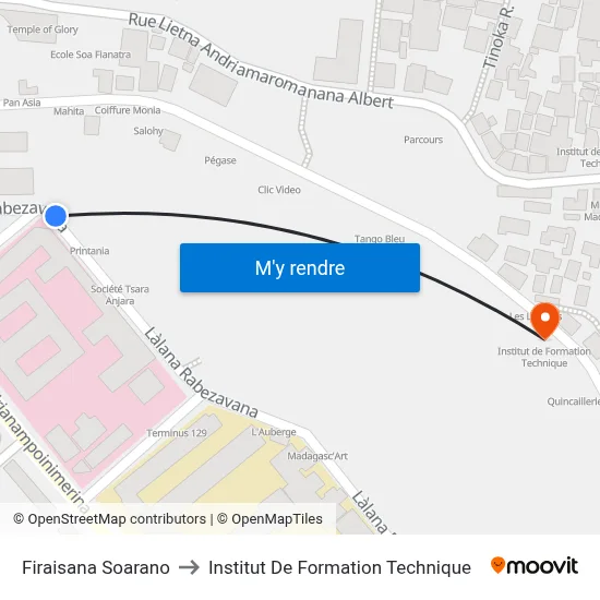 Firaisana Soarano to Institut De Formation Technique map