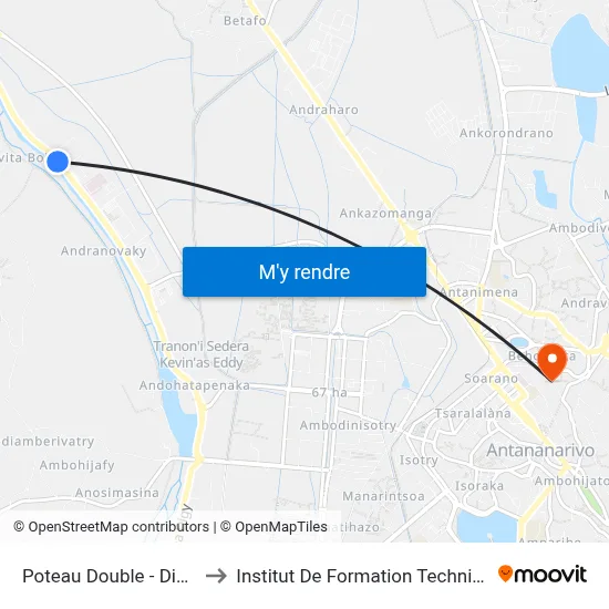 Poteau Double - Digue to Institut De Formation Technique map