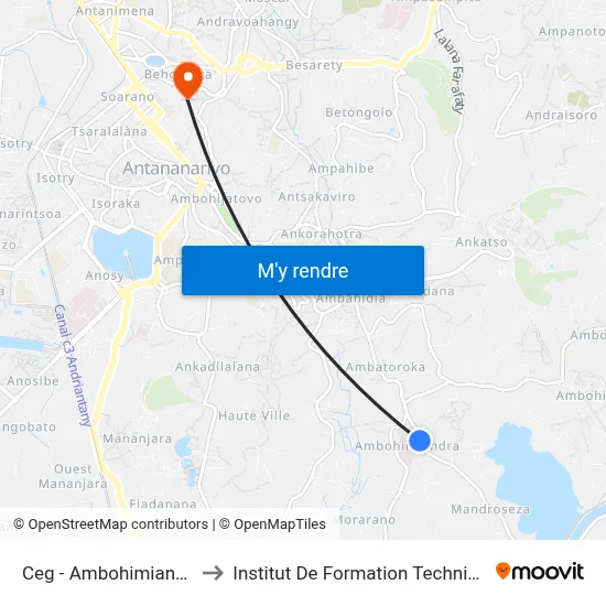 Ceg - Ambohimiandra to Institut De Formation Technique map