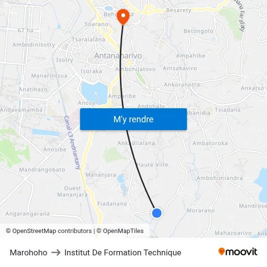 Marohoho to Institut De Formation Technique map