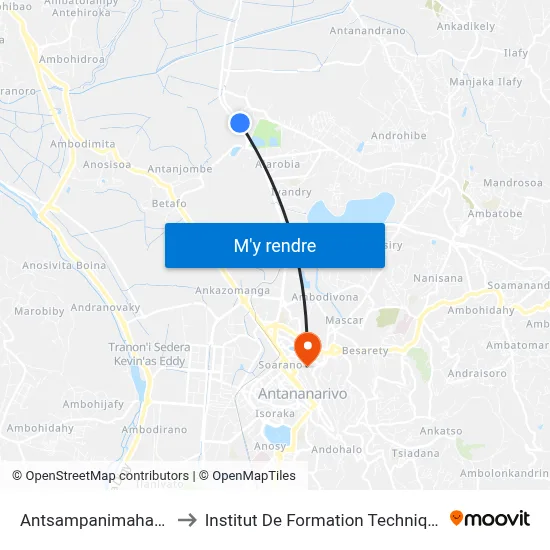 Antsampanimahazo to Institut De Formation Technique map