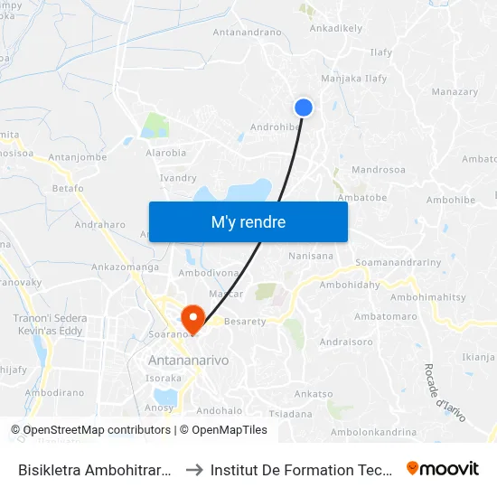 Bisikletra Ambohitrarahaba to Institut De Formation Technique map