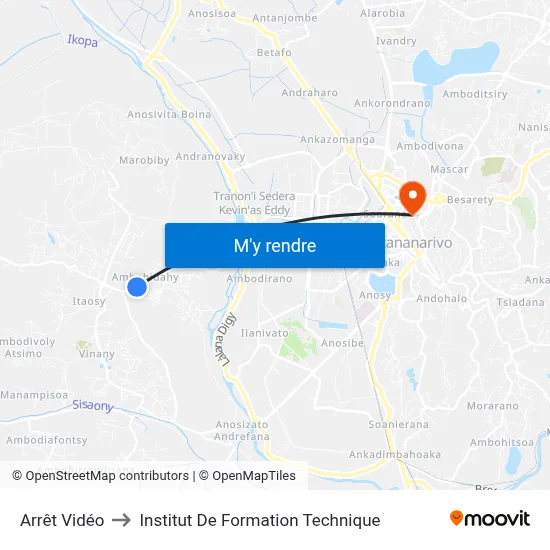 Arrêt Vidéo to Institut De Formation Technique map