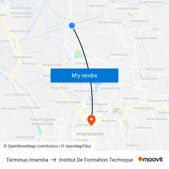 Terminus Imamba to Institut De Formation Technique map