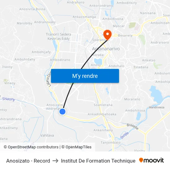 Anosizato - Record to Institut De Formation Technique map