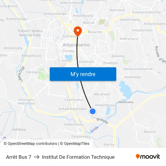 Arrêt Bus 7 to Institut De Formation Technique map