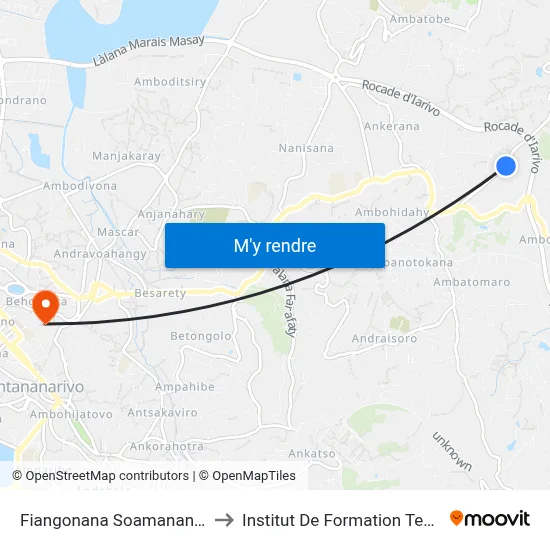 Fiangonana Soamanandrariny to Institut De Formation Technique map