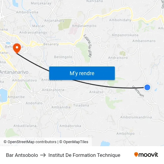 Bar Antsobolo to Institut De Formation Technique map