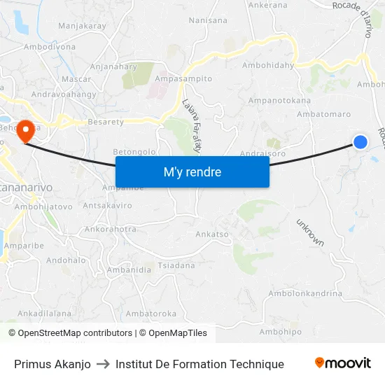 Primus Akanjo to Institut De Formation Technique map