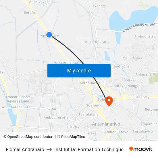 Floréal Andraharo to Institut De Formation Technique map