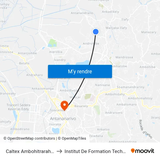 Caltex Ambohitrarahaba to Institut De Formation Technique map