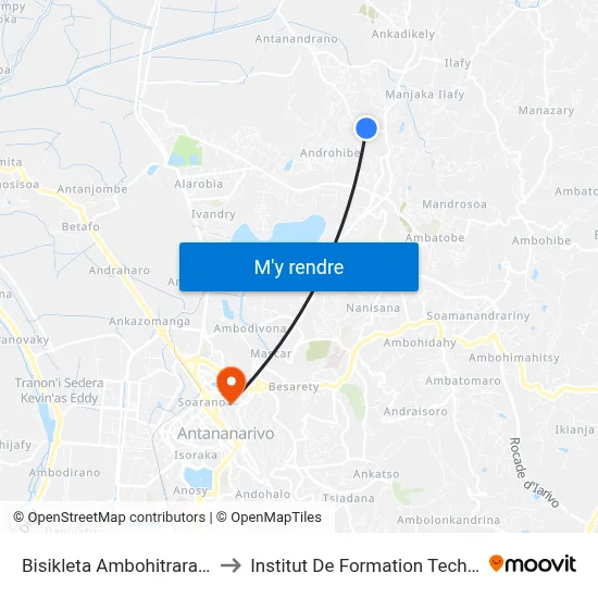 Bisikleta Ambohitrarahaba to Institut De Formation Technique map