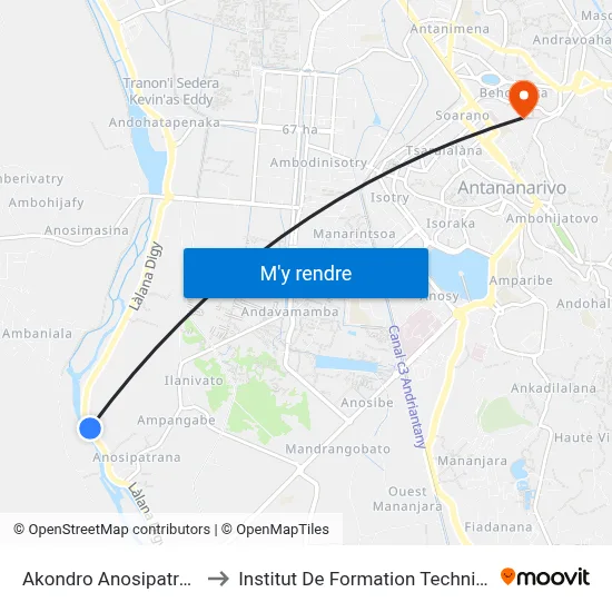Akondro Anosipatrana to Institut De Formation Technique map