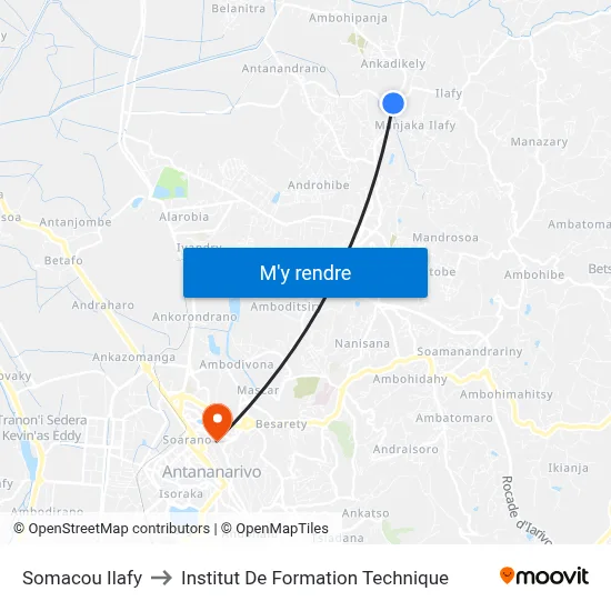 Somacou Ilafy to Institut De Formation Technique map