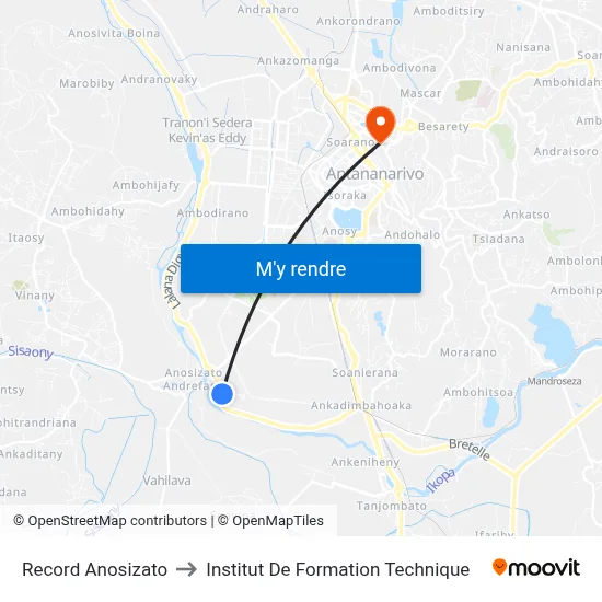 Record Anosizato to Institut De Formation Technique map