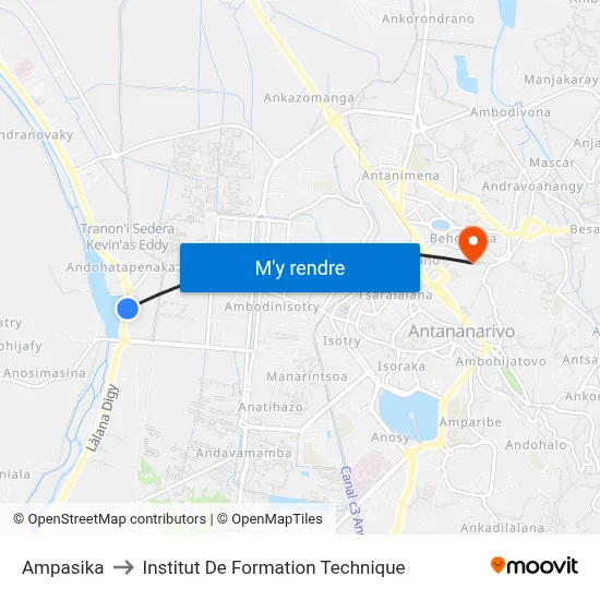 Ampasika to Institut De Formation Technique map