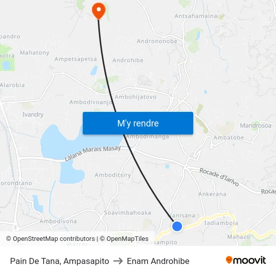 Pain De Tana, Ampasapito to Enam Androhibe map