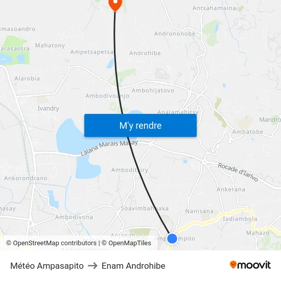 Météo Ampasapito to Enam Androhibe map