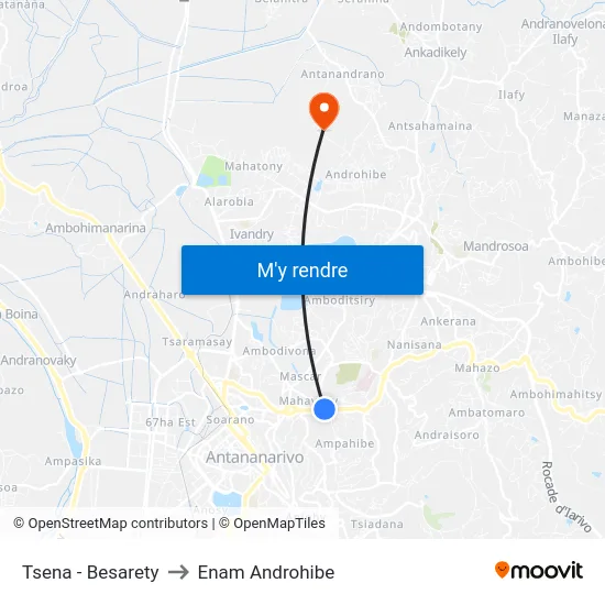 Tsena - Besarety to Enam Androhibe map
