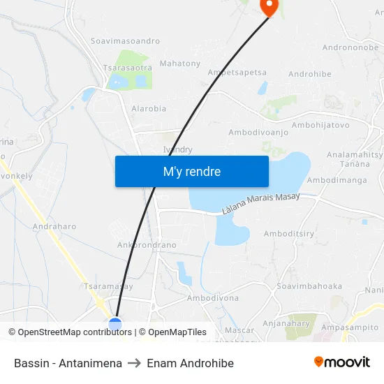 Bassin - Antanimena to Enam Androhibe map