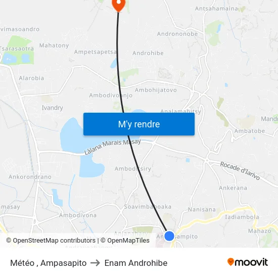 Météo , Ampasapito to Enam Androhibe map