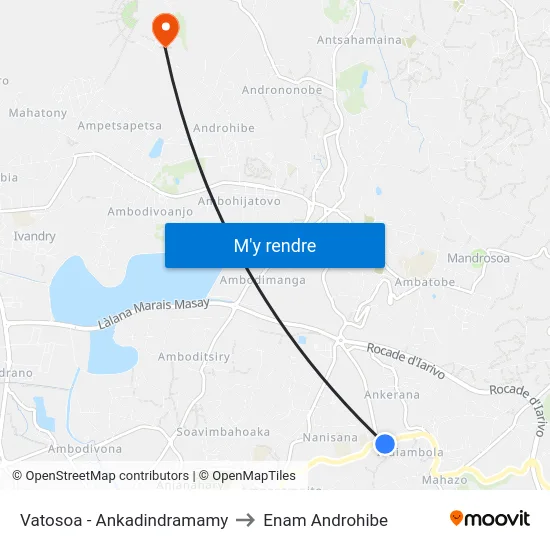 Vatosoa - Ankadindramamy to Enam Androhibe map